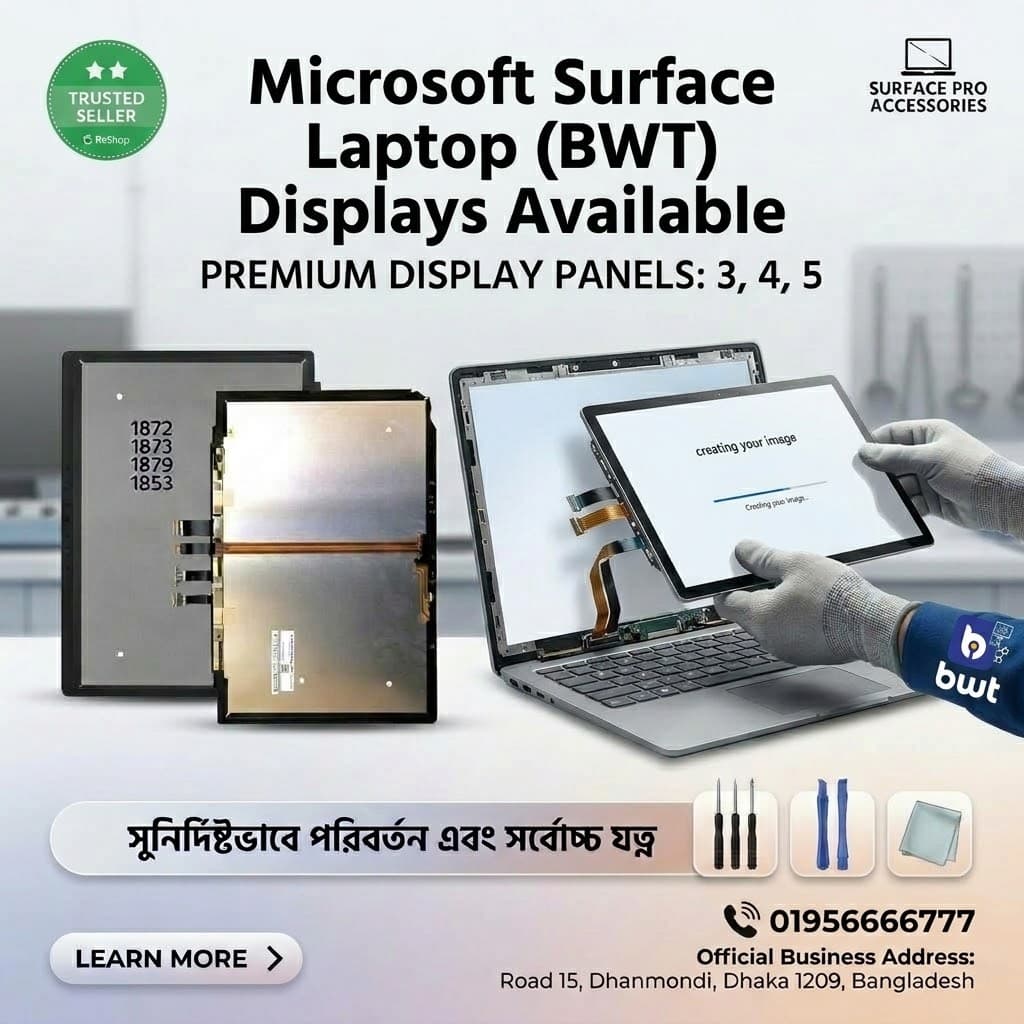 Microsoft Surface Laptop 13.5" Original Replacement Display Assembly – Ready in Stock