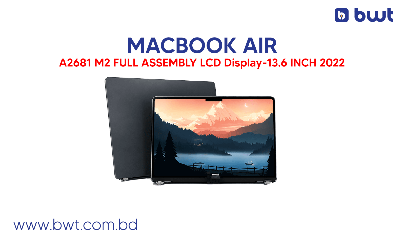 MACBOOK AIR A2681 M2 FULL ASSEMBLY LCD Display-13.6 INCH 2022