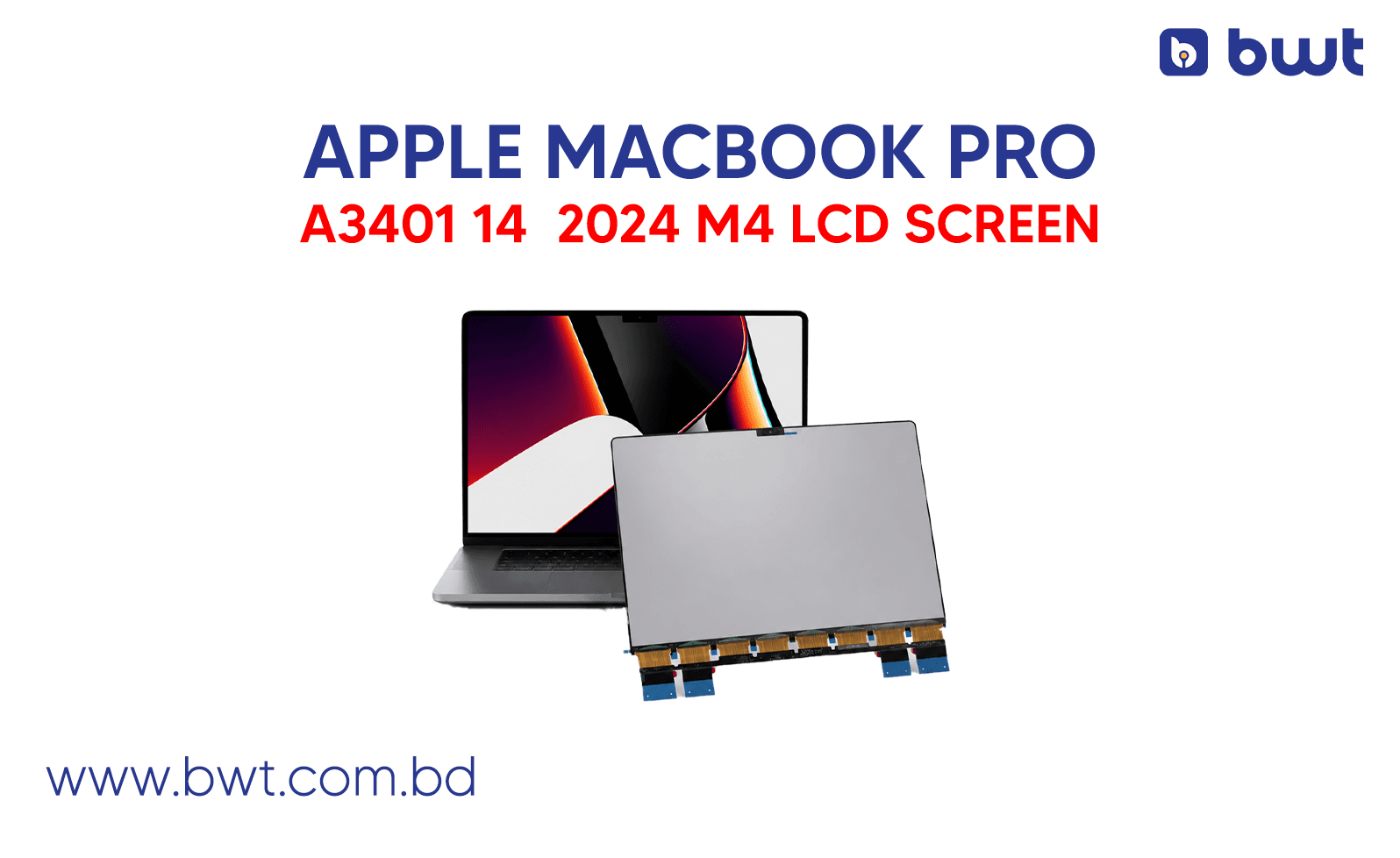 APPLE MACBOOK PRO A3401 14″ 2024 M4 LCD SCREEN FOR REPLACEMENT